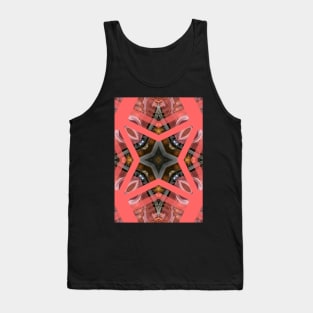 Living Coral Pantone Colour of the Year 2019 pattern decoration with neoclassical architecture Tank Top